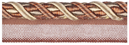 Jones Florentine Trimming Flanged Cord, Terracotta