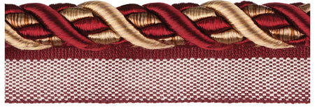 Jones Florentine Trimming Flanged Cord, Wine
