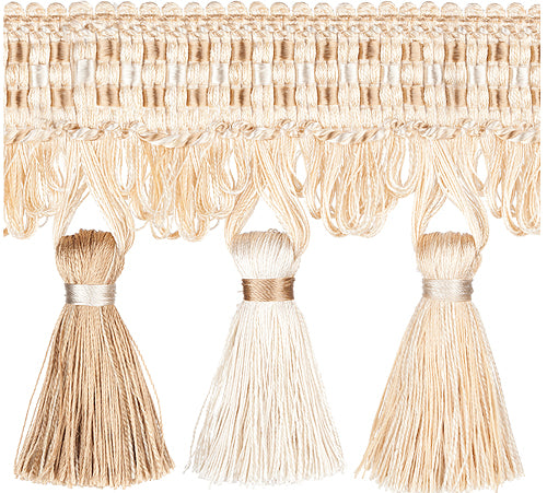 Jones Florentine Trimming Tassel Fringe, Beige