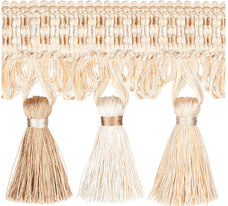 Jones Florentine Trimming Tassel Fringe, Beige