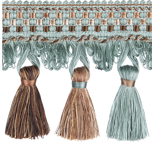Jones Florentine Trimming Tassel Fringe, Duckegg