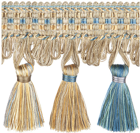Jones Florentine Trimming Tassel Fringe, Sky