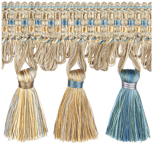 Jones Florentine Trimming Tassel Fringe, Sky