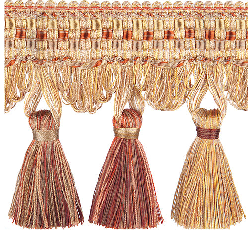 Jones Florentine Trimming Tassel Fringe, Terracotta