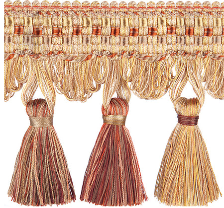 Jones Florentine Trimming Tassel Fringe, Terracotta