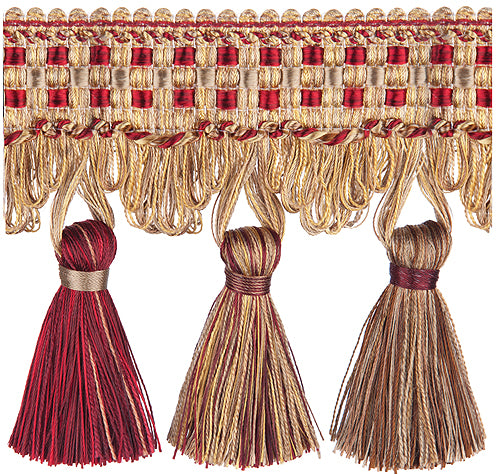 Jones Florentine Trimming Tassel Fringe, Wine