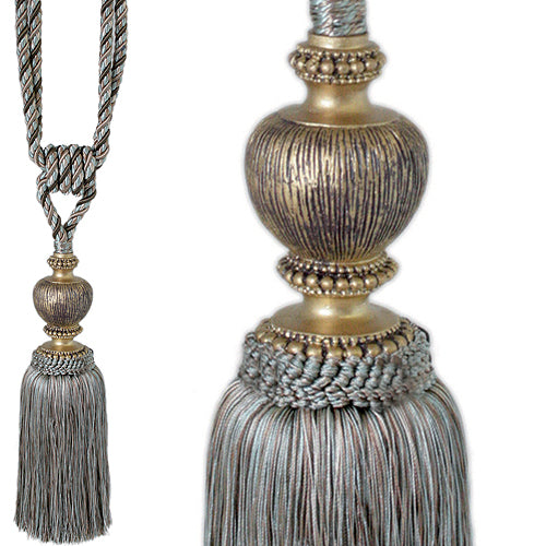 Jones Florentine Rope Tieback Medium, Duckegg
