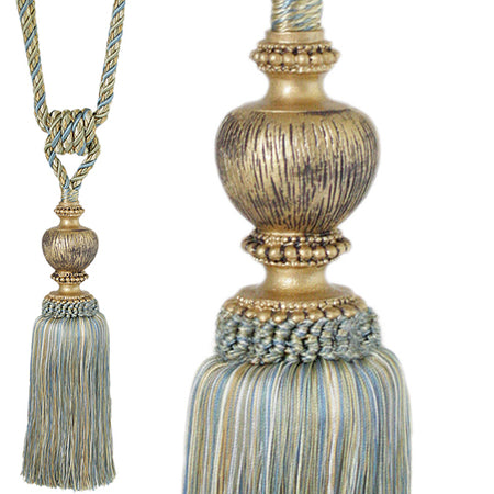 Jones Florentine Rope Tieback Medium, Sky