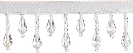 JLS Satin Beaded Trimming, Teardrop Fringe