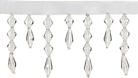 JLS Satin Beaded Trimming, Diamond Fringe