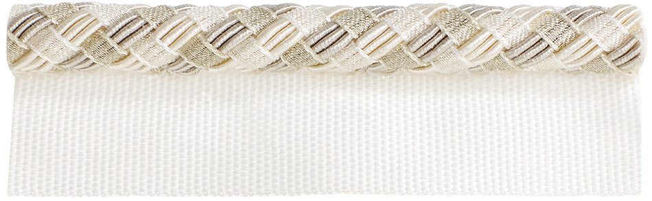 Hallis Verona Flanged Cord Trimming Pearl