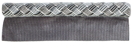 Hallis Verona Flanged Cord Trimming Silver Grey