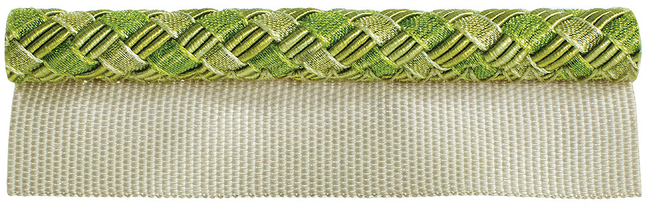 Hallis Verona Flanged Cord Trimming Lime Green