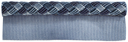 Hallis Verona Flanged Cord Trimming Indigo