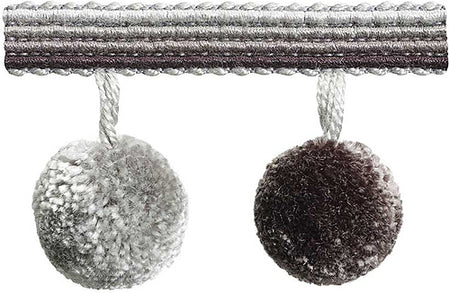 Hallis Jazz Pom Pom Tassel Trimming Grey