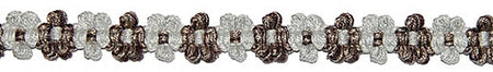 Hallis Jazz Applique Braid Trimming Grey
