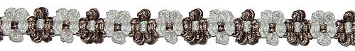 Hallis Jazz Applique Braid Trimming Grey