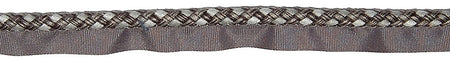 Hallis Jazz Plaited Flanged Cord Trimming Grey