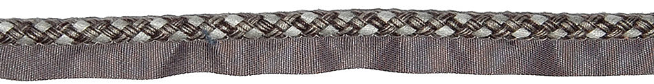 Hallis Jazz Plaited Flanged Cord Trimming Grey