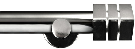 Renaissance Dimensions 28mm Contemporary Eyelet Pole Polished Silver, Cube
