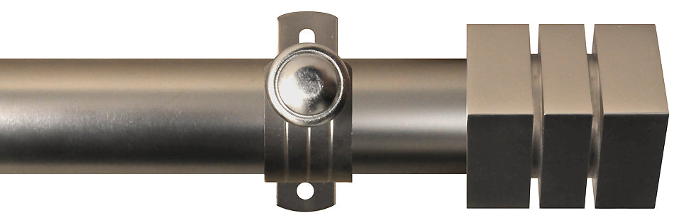 Renaissance Dimensions 28mm Adjustable Eyelet Pole Titanium, Cube