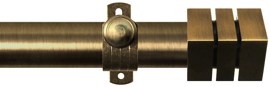 Renaissance Dimensions 28mm Adjustable Eyelet Pole Ant Brass, Cube