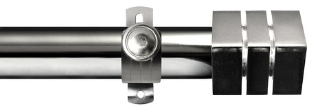 Renaissance Dimensions 28mm Adjustable Eyelet Pole Polished Silver, Cube