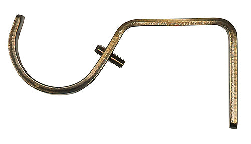 Renaissance 28mm Short Standard Curtain Pole Bracket, Antique Brass