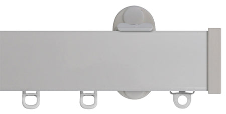 Renaissance Distinction 34mm Flat Profile Curtain Track in White Sheen