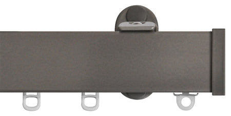Renaissance Distinction 34mm Flat Profile Curtain Track in Steel Sheen