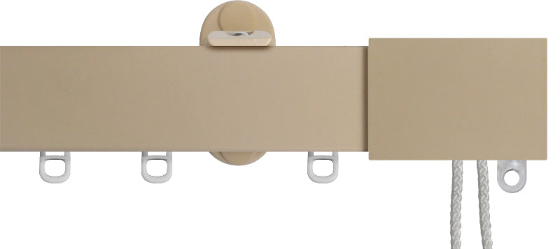 Renaissance Distinction 34mm Corded Flat Profile Curtain Track, Country Cream
