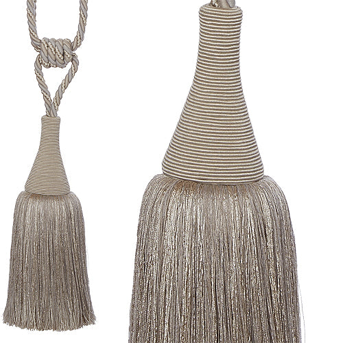 Hallis Colour Passion Trends Large Tassel Tieback Silver Grey
