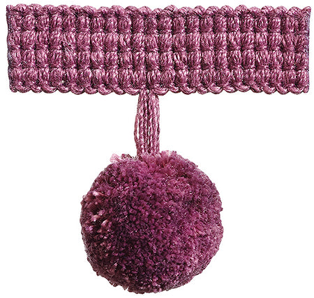 Hallis Colour Passion Trends Pom Pom Trimming Damson