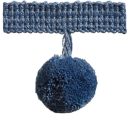 Hallis Colour Passion Trends Pom Pom Trimming Indigo