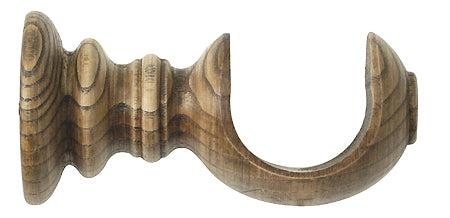 Jones Oakham 50mm Wood Pole Cup Bracket, Light Oak