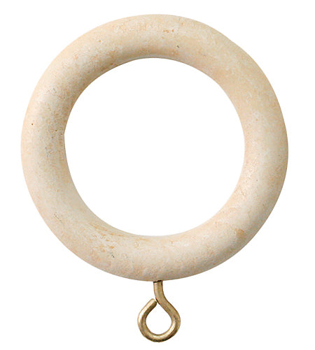 Jones Cathedral 30mm Wood Curtain Rings, Ivory