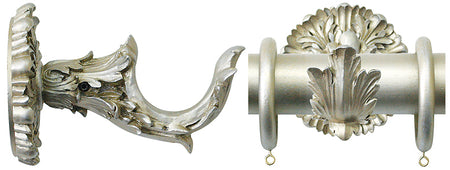 Jones Florentine Handcrafted 50mm Bracket Acanthus, Champagne Silver
