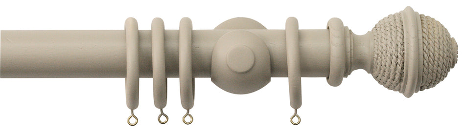 Jones Seychelles 40mm Handcrafted Wood Pole Truffle, Rope
