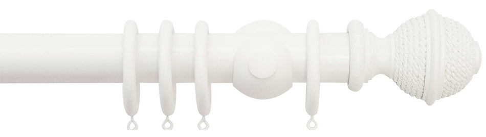 Jones Seychelles 40mm Handcrafted Wood Pole Cotton, Rope