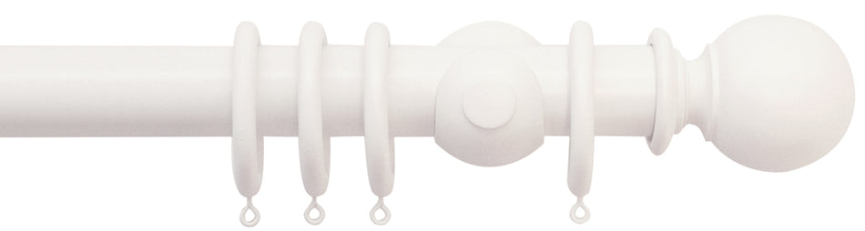 Jones Seychelles 40mm Handcrafted Wood Pole Cotton, Ball
