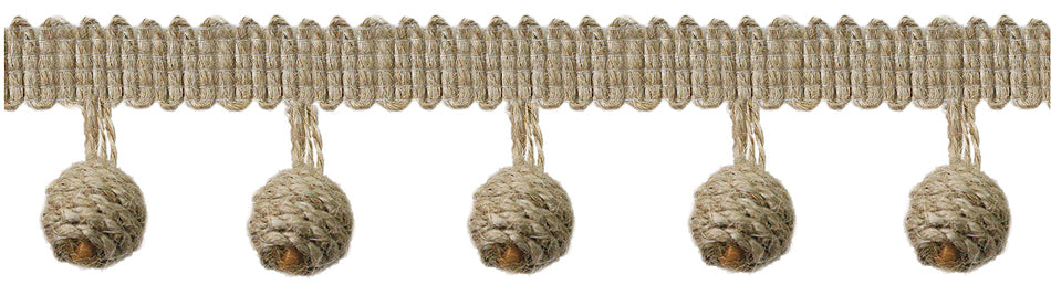 Jones Coastal Trimming Ball Fringe, Jute