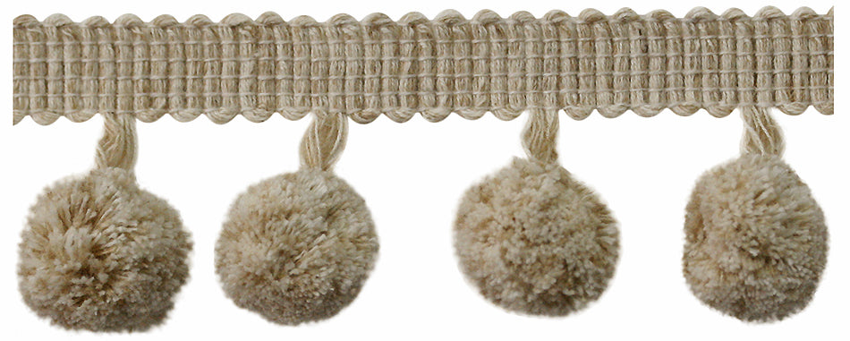 Jones Coastal Trimming Pom Pom Fringe, Jute