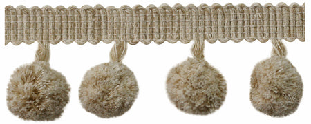 Jones Coastal Trimming Pom Pom Fringe, Jute