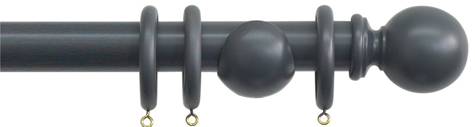 Jones Shore 35mm Wood Pole, Charcoal