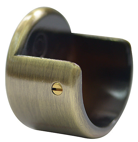 Jones Lunar 28mm Pole Recess Bracket, Burnished Brass