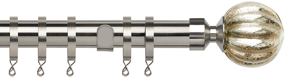 Speedy Poles Apart 28mm Pole Standard Satin Silver, Dynasty