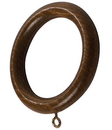 Modern Country Pole Rings 45mm, 55mm, Dark Oak