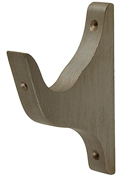 Modern Country Pole Architrave Bracket 45mm, 55mm, Satin Silver