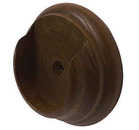 Modern Country Pole Recess Bracket 45mm, 55mm, Dark Oak