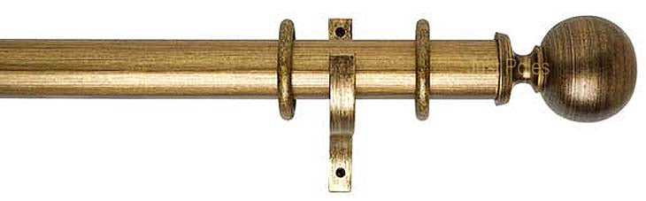 Byron Deluxe 55mm Pole Ball, Ant Gilt